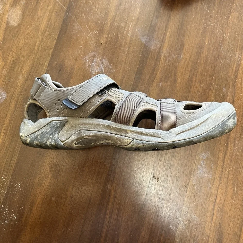 Teva Omnium 6148 Sandals Mens Size 12 Beige Closed Toe Water Hiking Outdoor